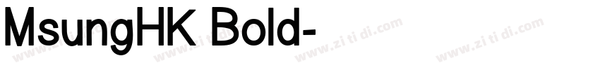 MsungHK Bold字体转换